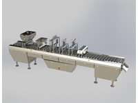 4-Nozzle Cone Chocolate Packaging Machine with Conveyor - 1