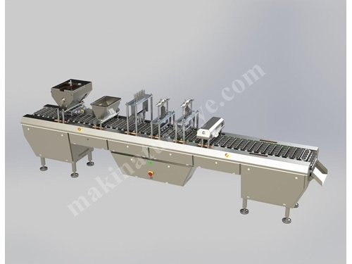4-Nozzle Cone Chocolate Packaging Machine with Conveyor