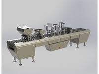 4-Nozzle Cone Chocolate Packaging Machine with Conveyor - 0