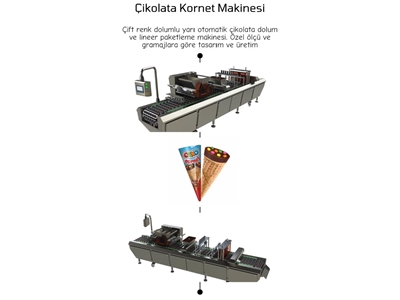 Single Color 4-Nozzle Cornet Filling and Packaging Machine - 0