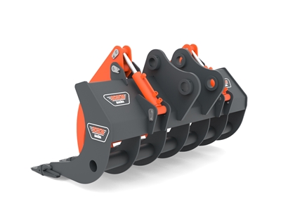 Excavator Grapple Rake Bucket - 9