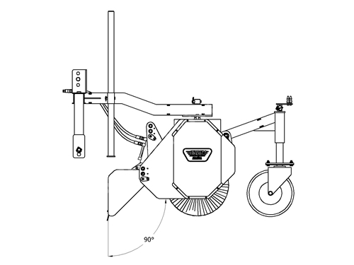 Bucket Sweeper Attachment for Tractor Rear (Driven by Tail Shaft)