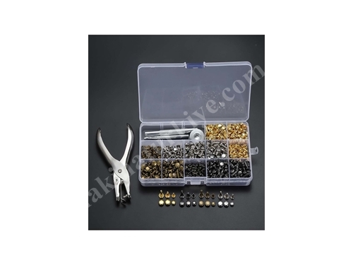 240 Set Mixed Color Rivet Fastener Accessories and Snap Pliers