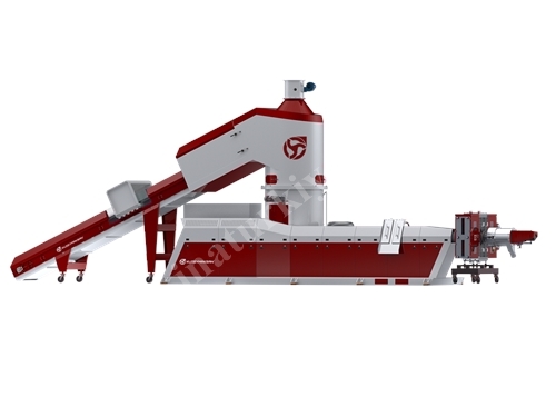Plastic Recycling Extruder with 85 Mm Screw Diameter and Intensifier