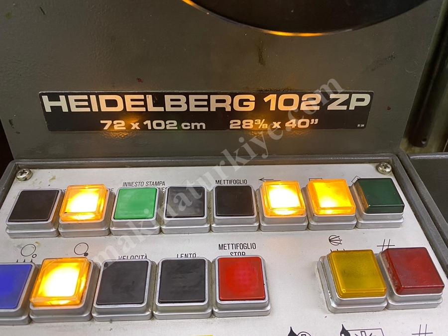 Heidelberg Sm 102 Zp 2 Renk Ofset Baskı Makinası