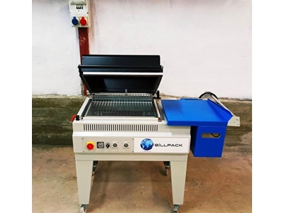 Machine d'emballage sous film rétractable manuelle Billpack Eco 430 mm x 550 mm 220V avec couvercle en verre - 0