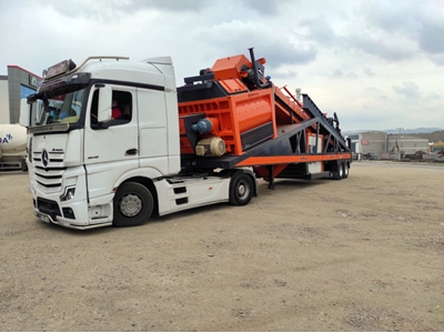 100 M3/Saat Çift Şaseli Mobil Beton Santrali - 1