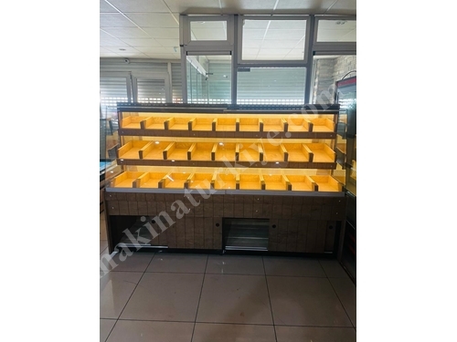 Front Working Nut Cabinet Cookie Turkish Delight Dragee Candy Cabinet