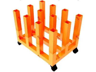 12 Pieces Portable Linear Vertical Arrangement Coil Transport Rack