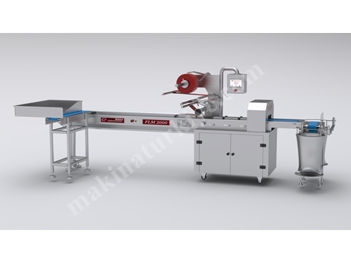 FLM 2000 Horizontal Flowpack Packaging Machine For Roll Bread&Buns with counting system