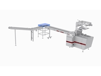 Owet 1000-Saf Semi Automatic Product Feeding And Overwrapping Packaging Line For Rice Cakes - 0