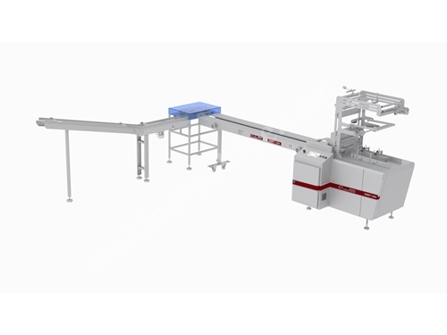 Owet 1000-Saf Semi Automatic Product Feeding And Overwrapping Packaging Line For Rice Cakes