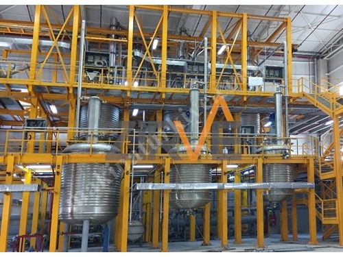 Usine de production de résine anhydrite et alcool