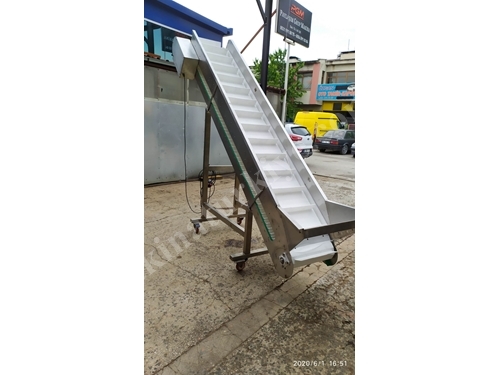 Climbing Transport Modular And PVC Stacking Conveyor 