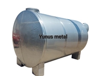 Réservoir d'eau modulaire cylindrique en acier inoxydable de 10 000 litres - 0