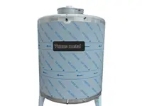 Réservoir d'eau cylindrique en acier inoxydable de 2 000 litres