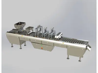 4 Nozzles Cornet Chocolate Conveyor Packaging Machine