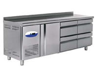 311 Liter 2 Glass Doored Stainless Counter-Top Refrigerator - 2