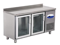311 Liter 2 Glass Doored Stainless Counter-Top Refrigerator - 0