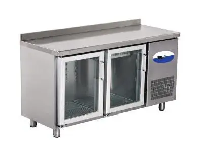 311 Liter 2 Glass Doored Stainless Counter-Top Refrigerator