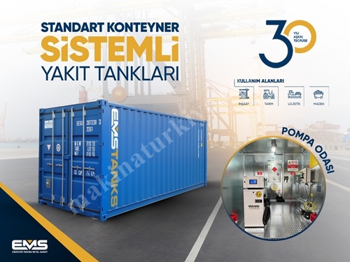 40.000 L Kapasiteli 40 Hc' Konteyner Sistem Yakıt Tankı 