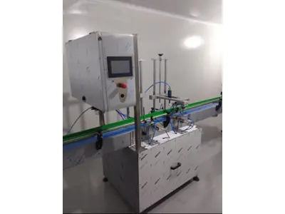 100-1000 Ml 8 Nozullu (800-2500 Adet / Saat) Paslanmaz Otomatik Sıvı Dolum Makinası