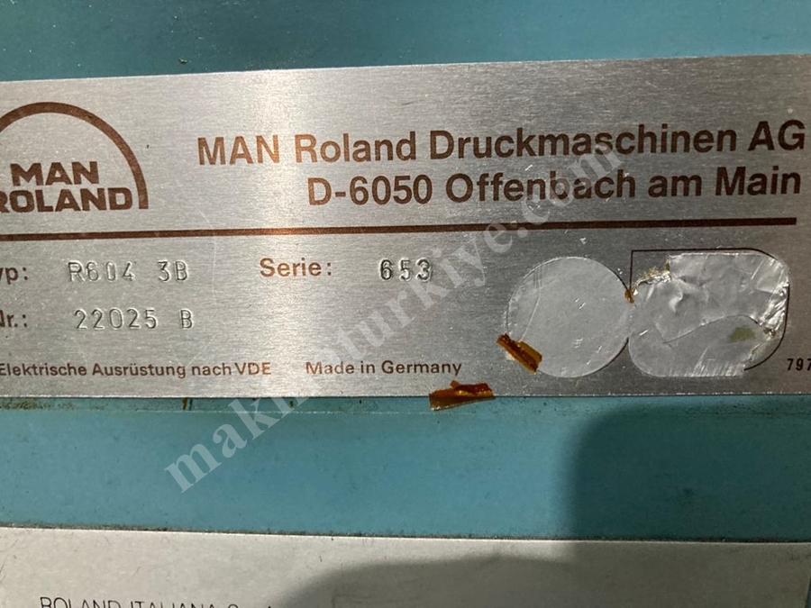 Roland 604 4 Renk Ofset Baskı Makinesi