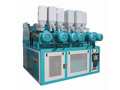 2 Stations 3 Colors Tr-Pvc Extrusion Sole Machine - 1