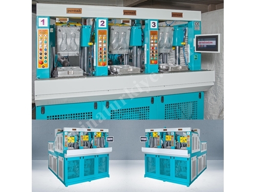 3 Stations 1 Color Tpu Injection Sole Machine