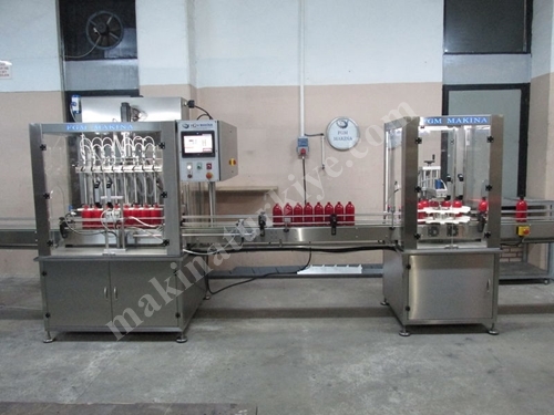 Machine de remplissage et de capsulage de liquides servo de 100 ml à 1000 ml