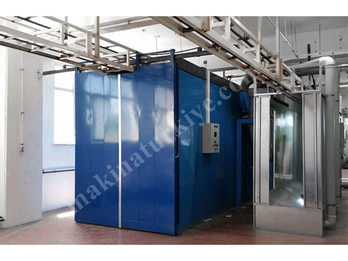 Overhead Pallet Powder Coating Oven And Powder Painting Booth