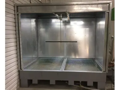 Cabine de peinture humide avec rideau d'eau