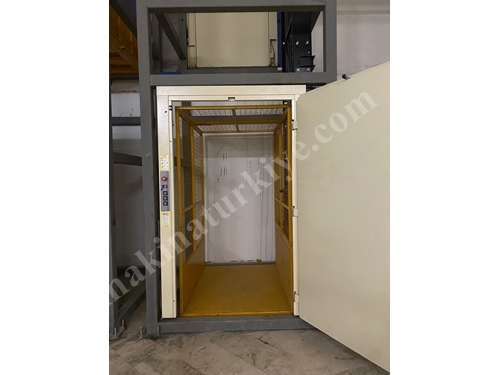 1000 Kg 2 Duraklı Kafesli Kompakt Sistem Yük Lifti