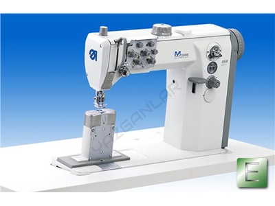 Machine à coudre pour sellerie en cuir à double aiguille et à colonne - 1