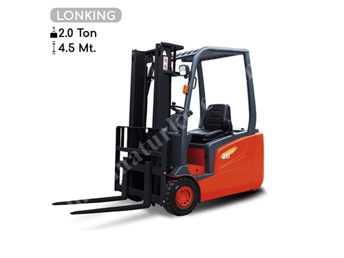2 Ton Tripleks 4800 Mm Battery Powered Forklift with Elevator