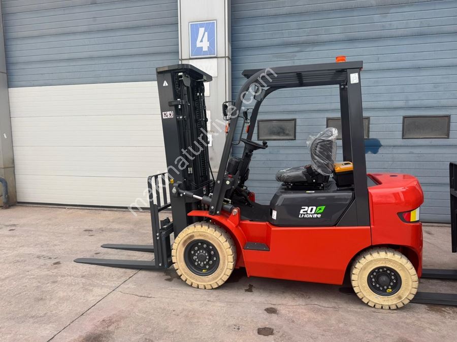 2 Ton Tripleks 4800 Mm Battery Powered Forklift with Elevator