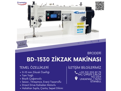 Broderi Bd-1530 Tasche mit Zickzackstichmaschine aus Seil - 0