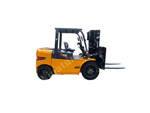 5 Tonnen 4350 mm Dreifach-Mitsubishi-Motor-Diesel-Gabelstapler