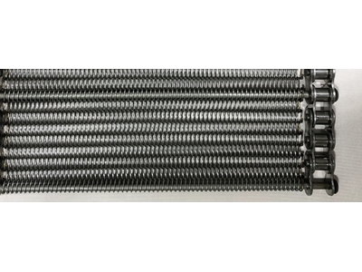 Convoyeur à bande en fil métallique perforé en acier inoxydable avec des broches - 0