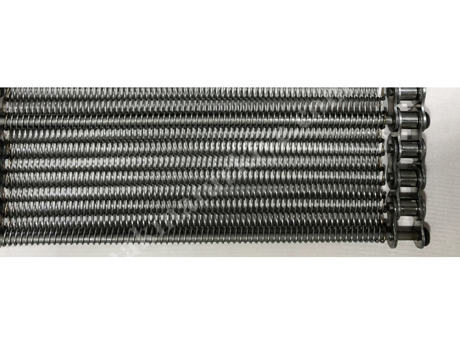 Convoyeur à bande en fil métallique perforé en acier inoxydable avec des broches