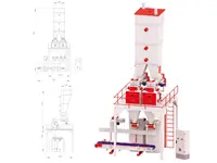 25-50 Kg (24-30 Ton / Hour) Double Weighing Double Station Flour Feed Packaging Bagging Machine