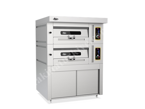 2 Burner Electric Convection Oven With Base Brick