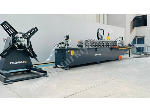 Machine de production de profil de plaque de plâtre en rouleau de 6 stations