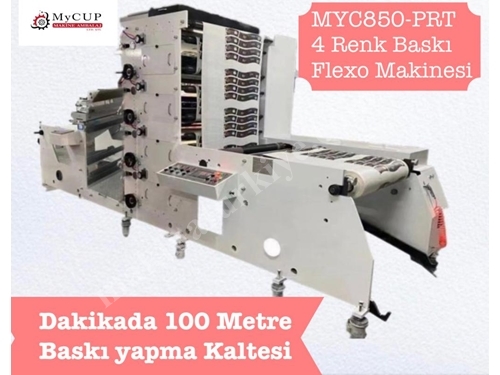 100 Meters/Min 4 Color Paper Cup Flexo Printing Machine