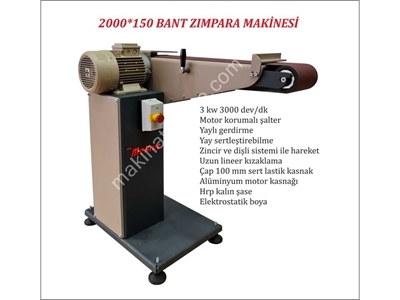 2000x150 mm Metal And Wood Belt Sanding Machine - 0