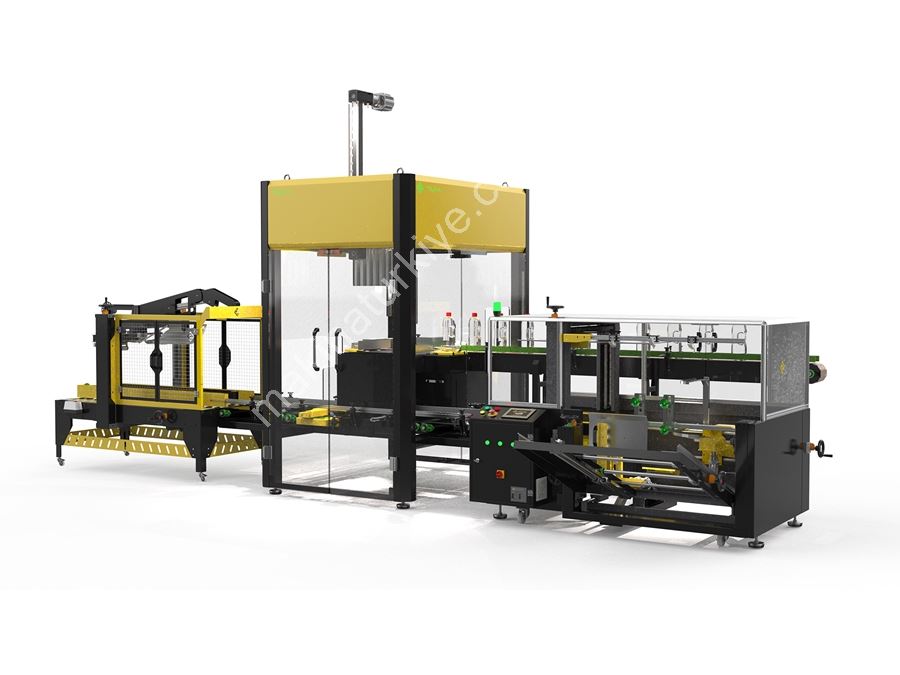 12-16 Koli / Dakika Çift Kafalı Robot Koli Kutuya Dolum Makinası