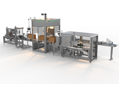 12-16 Koli / Dakika Çift Kafalı Robot Koli Kutuya Dolum Makinası - 2