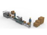 Box Carton Filling Line With 12-15 Cartons/Minute Personnel - 0