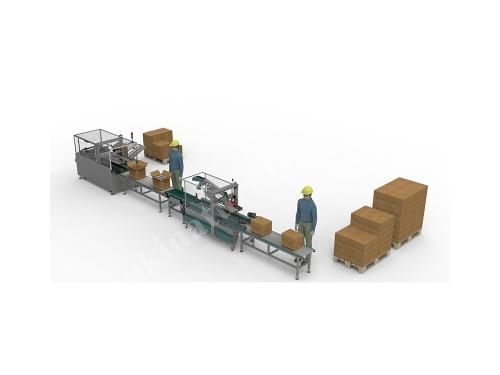 Box Carton Filling Line With 12-15 Cartons/Minute Personnel