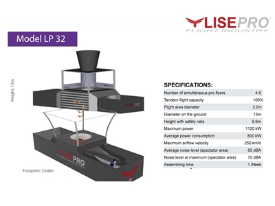 Вертикальный ветровой туннель для бодифлайинга Lp 32 - 2